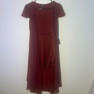 Burgundy Maxi Ty-Up Dress from soieblu